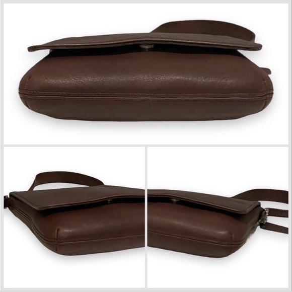 LIKE NEW! Coach Vintage Mahogany Brown Leather North South Slim Shoulder Bag - Picture 12 of 12